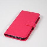 Fourre Samsung Galaxy S24 - Premium Flip cuir lisse porte-cartes - Rose foncé