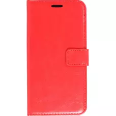 Fourre iPhone 15 Plus - Premium Flip cuir lisse porte-cartes - Rouge