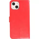 Fourre iPhone 15 Plus - Premium Flip cuir lisse porte-cartes - Rouge