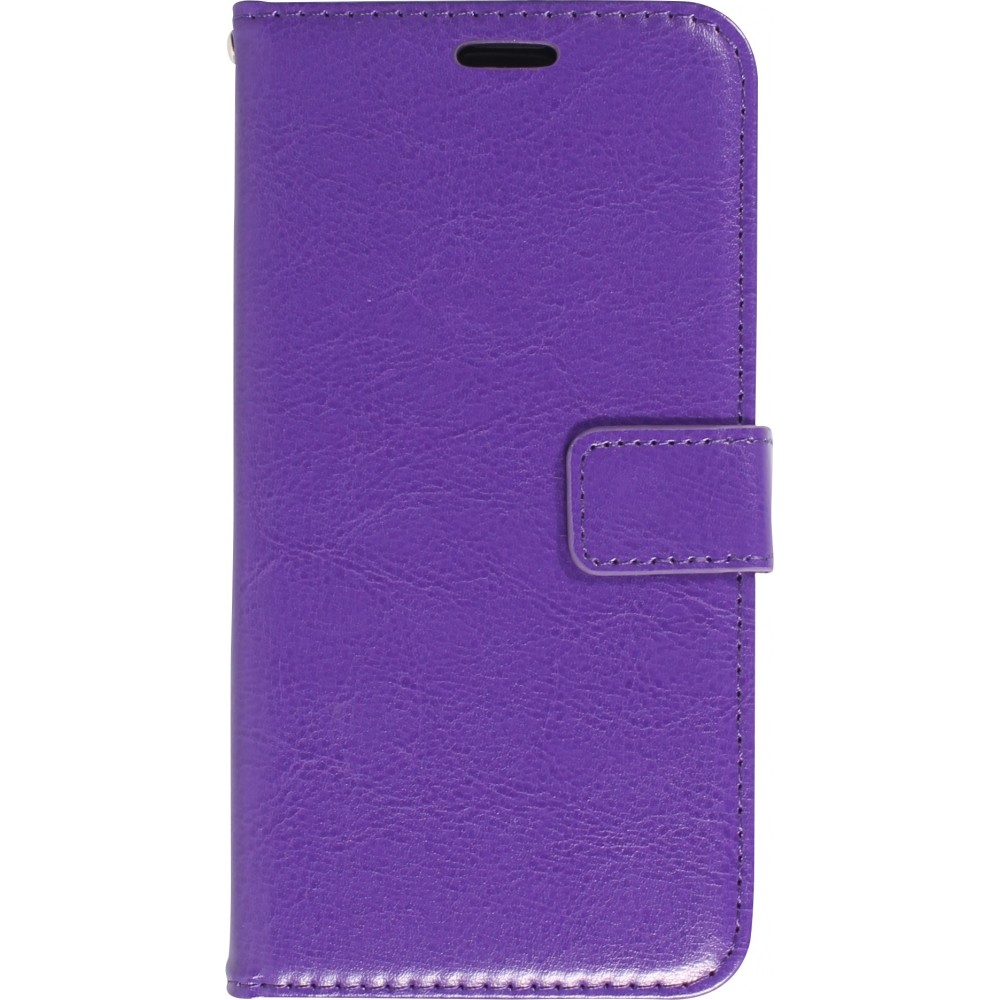 Fourre Samsung Galaxy S25 - Premium Flip cuir lisse porte-cartes - Violet