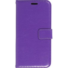 Fourre Samsung Galaxy S25 - Premium Flip cuir lisse porte-cartes - Violet