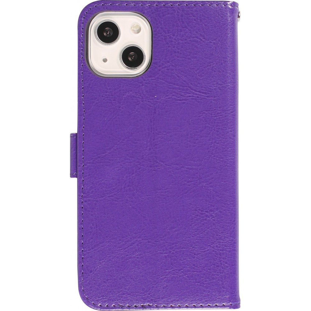 iPhone 14 Case Hülle - Premium Flip - Violett