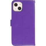 Fourre Samsung Galaxy S25 - Premium Flip cuir lisse porte-cartes - Violet