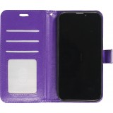Fourre Samsung Galaxy S25 - Premium Flip cuir lisse porte-cartes - Violet
