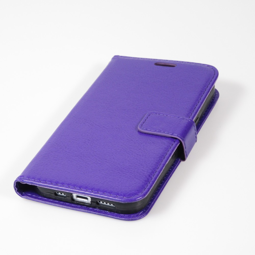 Fourre Samsung Galaxy S25 - Premium Flip cuir lisse porte-cartes - Violet