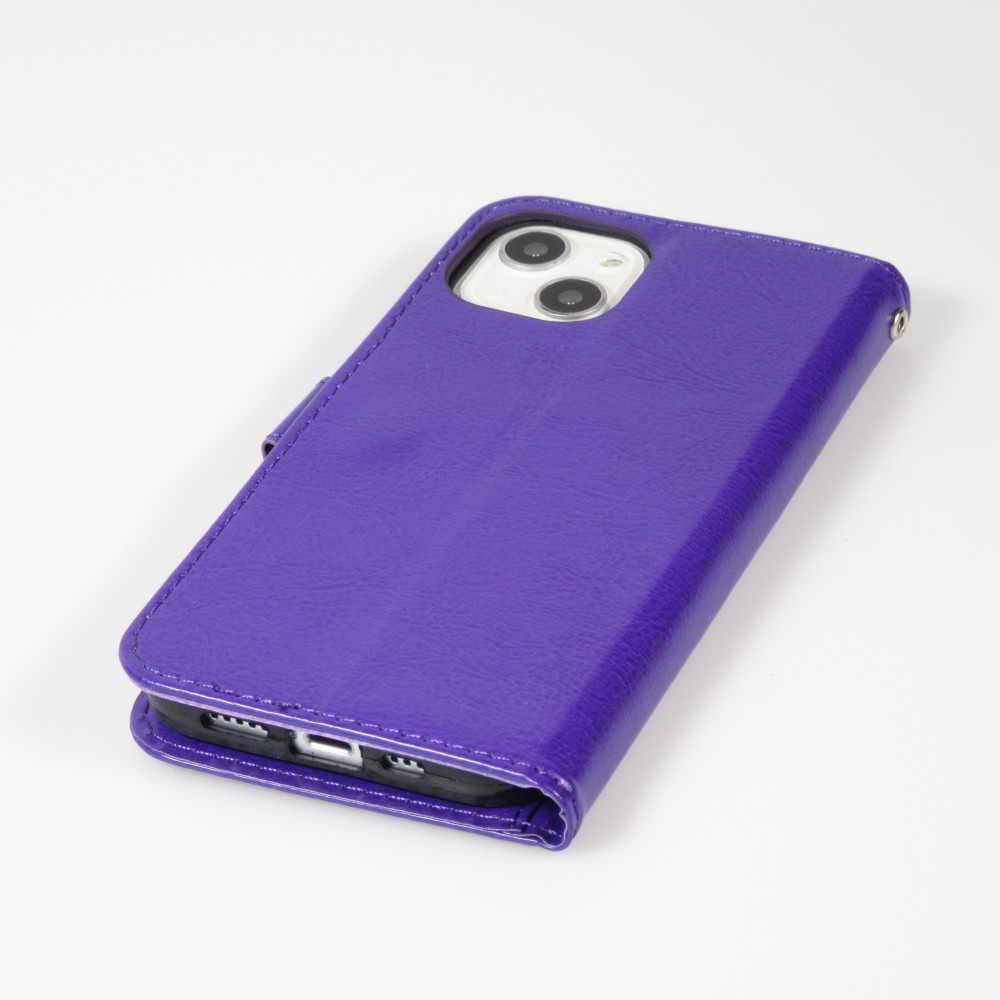 Fourre Samsung Galaxy S25 - Premium Flip cuir lisse porte-cartes - Violet