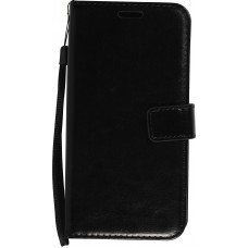 Fourre iPhone 13 - Premium Flip cuir lisse porte-cartes - Noir