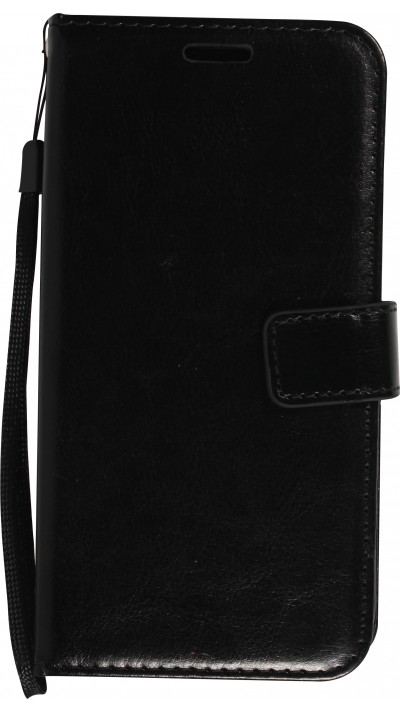 iPhone 15 Case Hülle - Premium Flip - Schwarz