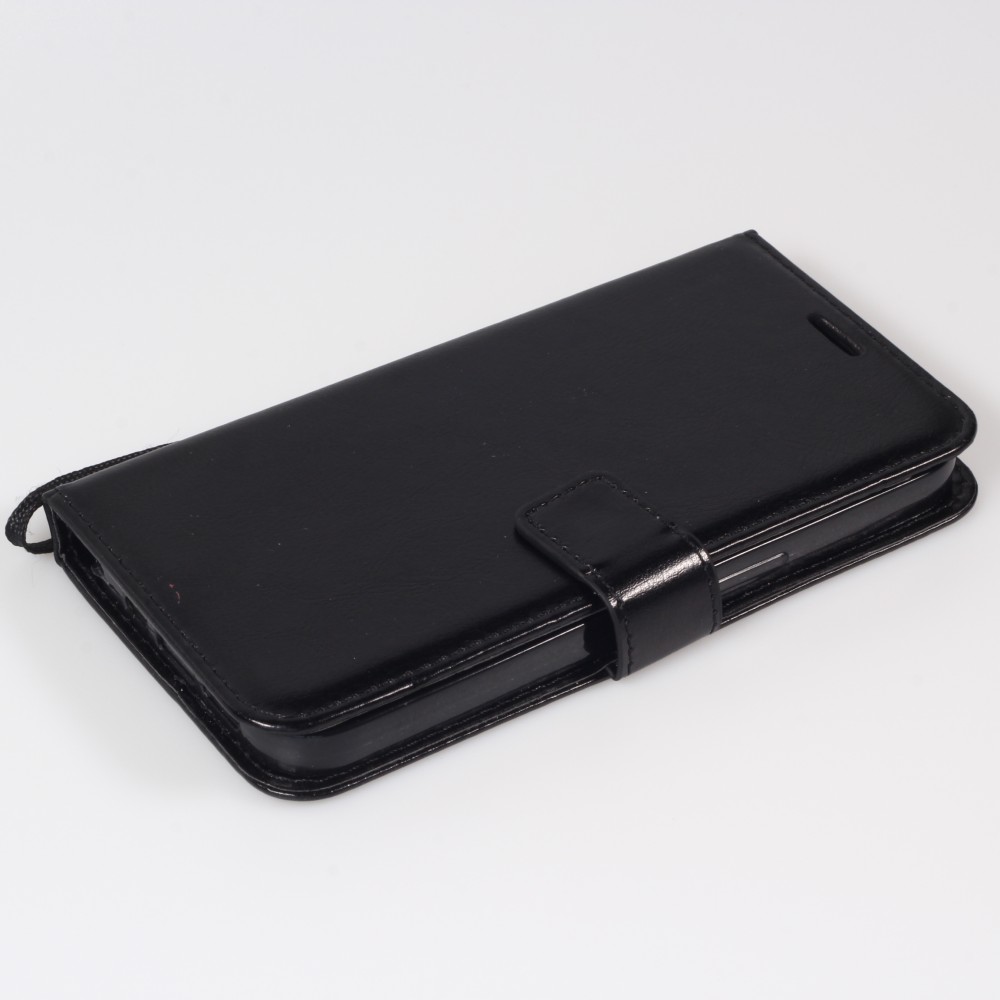 iPhone 13 Case Hülle - Premium Flip - Schwarz