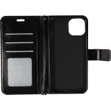 iPhone 13 Case Hülle - Premium Flip - Schwarz