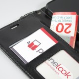 Fourre iPhone 13 - Premium Flip cuir lisse porte-cartes - Noir