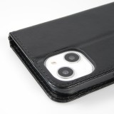Fourre iPhone 13 - Premium Flip cuir lisse porte-cartes - Noir