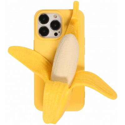 iPhone 13 Pro Case Hülle - Lustige Spass Hülle 3D Banane - Gelb