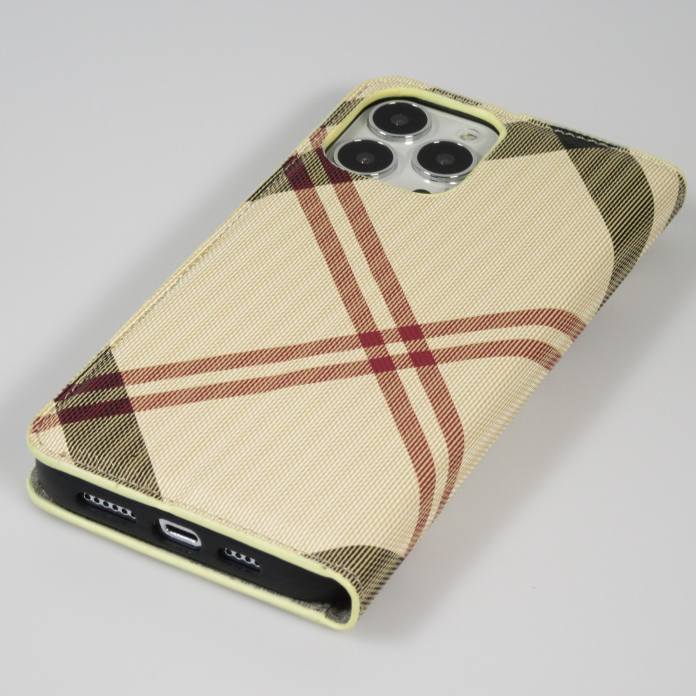 iPhone 13 Pro Case Hülle - Flip Lines - Gelb