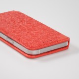 iPhone 13 Pro Max Case Hülle - Flip Wallet Fashion künstlerisches Mandala Design  - Rot