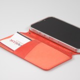iPhone 13 Pro Max Case Hülle - Flip Wallet Fashion künstlerisches Mandala Design  - Rot