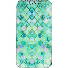 iPhone 13 Pro Case Hülle - Flip Orientalisches Mosaik mit Ablage für Kreditkarte, Ticket, SIM-Karte