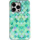iPhone 13 Pro Case Hülle - Flip Orientalisches Mosaik mit Ablage für Kreditkarte, Ticket, SIM-Karte