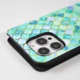iPhone 13 Pro Case Hülle - Flip Orientalisches Mosaik mit Ablage für Kreditkarte, Ticket, SIM-Karte