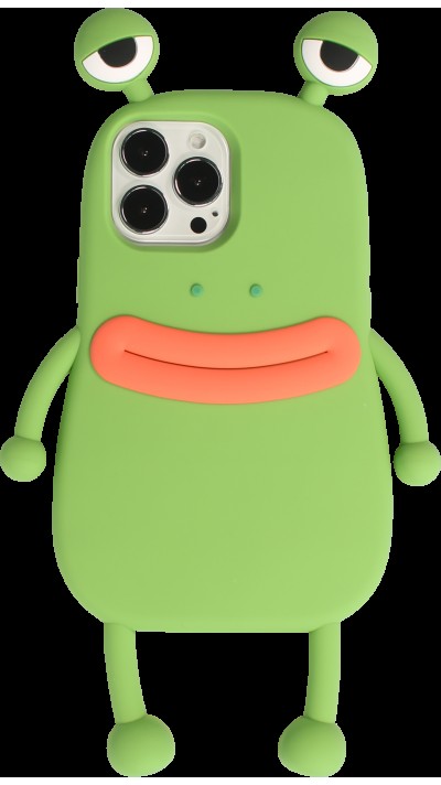 Fourre iPhone 13 Pro Max - Coque amusante 3D Grenouille aux yeux de biche - Vert