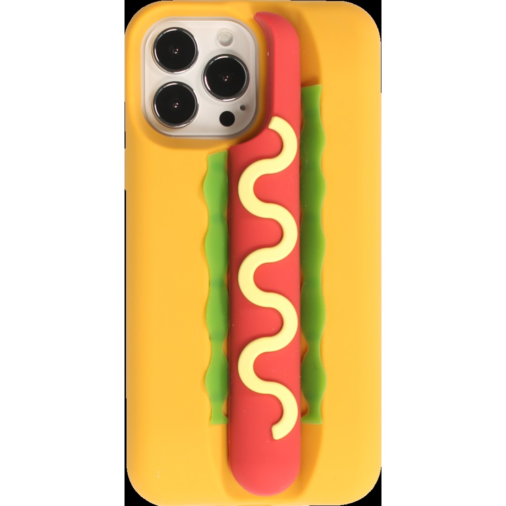 iPhone 13 Pro Max Case Hülle Lustige Spass Hülle 3D Hot Dog mit Senf