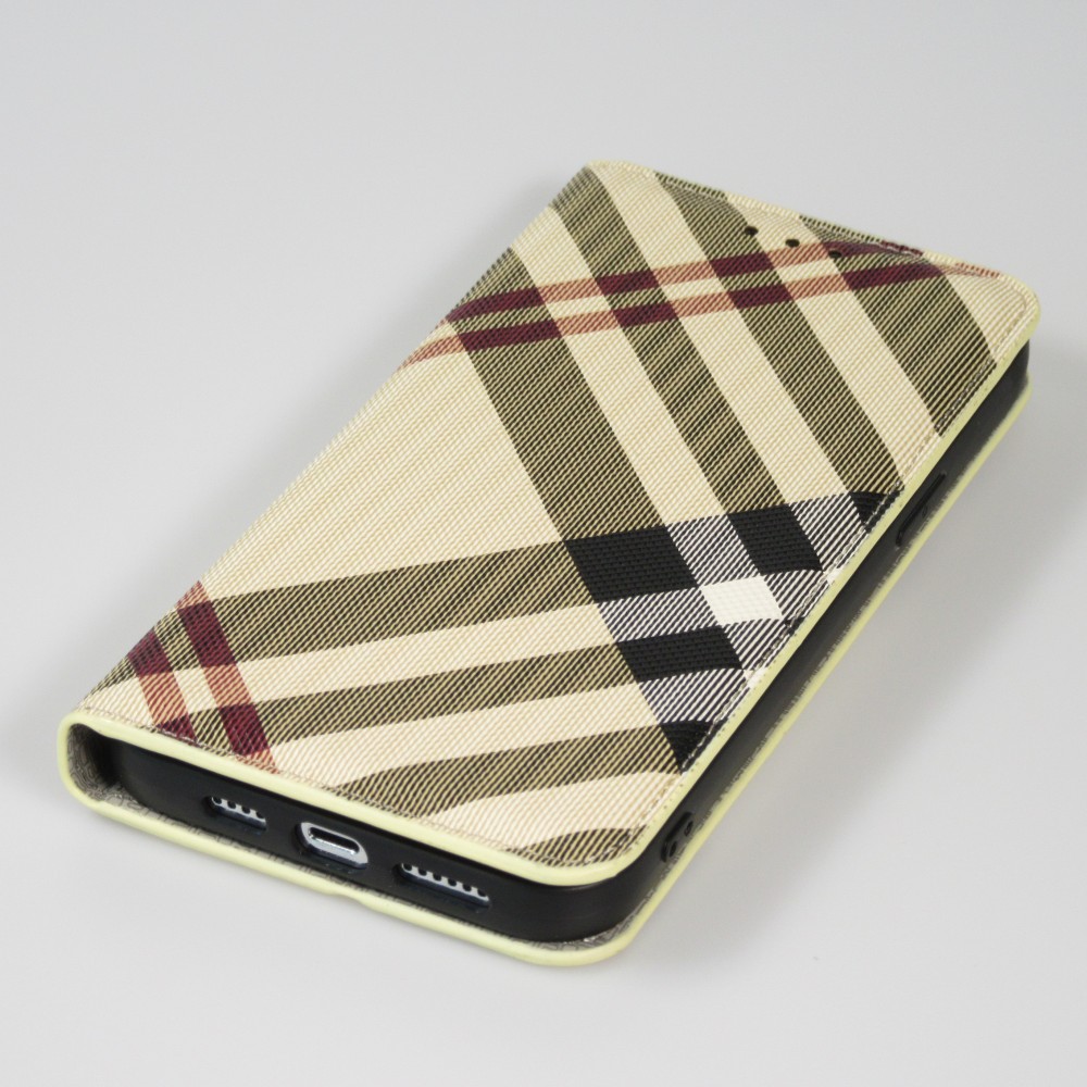 Fourre iPhone 13 Pro Max - Flip Lines - Jaune