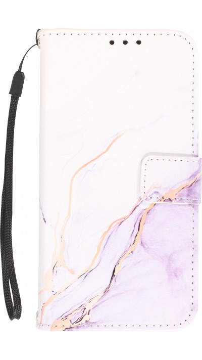 iPhone 12 / 12 Pro Case Hülle - Flip Wallet Liquid Color mit Magnet Verschluss - Calm Cloud