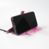 iPhone 12 / 12 Pro Case Hülle - Flip Wallet Liquid Color mit Magnet Verschluss - Purple Sunset