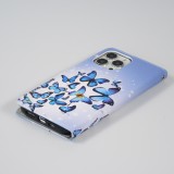 Fourre iPhone 13 Pro Max - Premium Wallet flip fermeture magnétique et porte-carte - Nuée de papillons - Violet clair