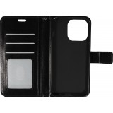 iPhone 13 Pro Case Hülle - Premium Flip - Schwarz