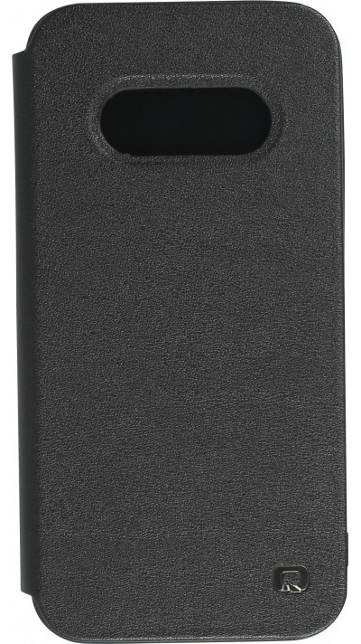 Fourre iPhone 13 Pro Max - Qialino Window Flip cuir véritable - Noir