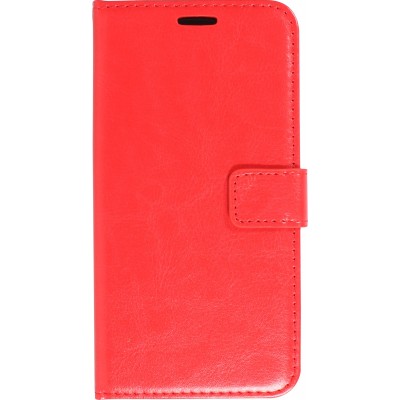 Fourre iPhone 13 mini - Premium Flip cuir lisse porte-cartes - Rouge