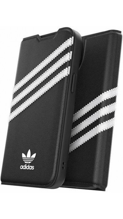 Fourre iPhone 14 - Adidas Flip Booklet design 3 bandes - Noir