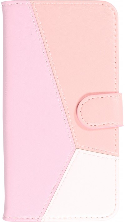 iPhone 14 Case Hülle - Flip Geometrisch - Rosa