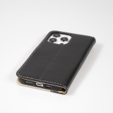 Fourre iPhone 14 Pro Max - Flip Géometrique - Noir & blanc