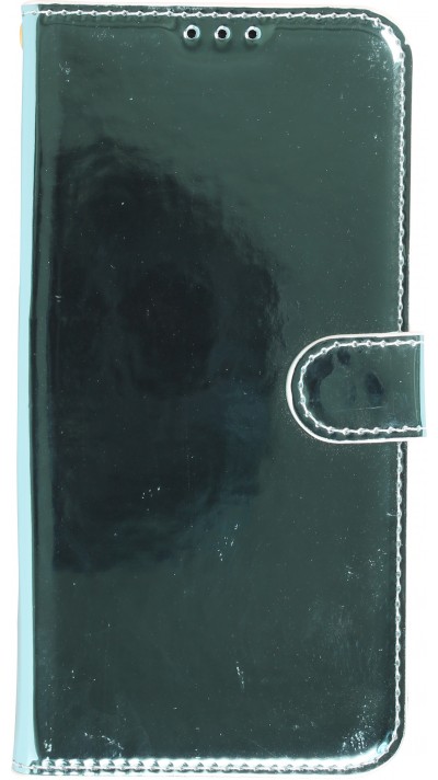Fourre iPhone 14 Pro Max - Flip lisse brillant & réfléchissant avec dragonne - Deep Ocean