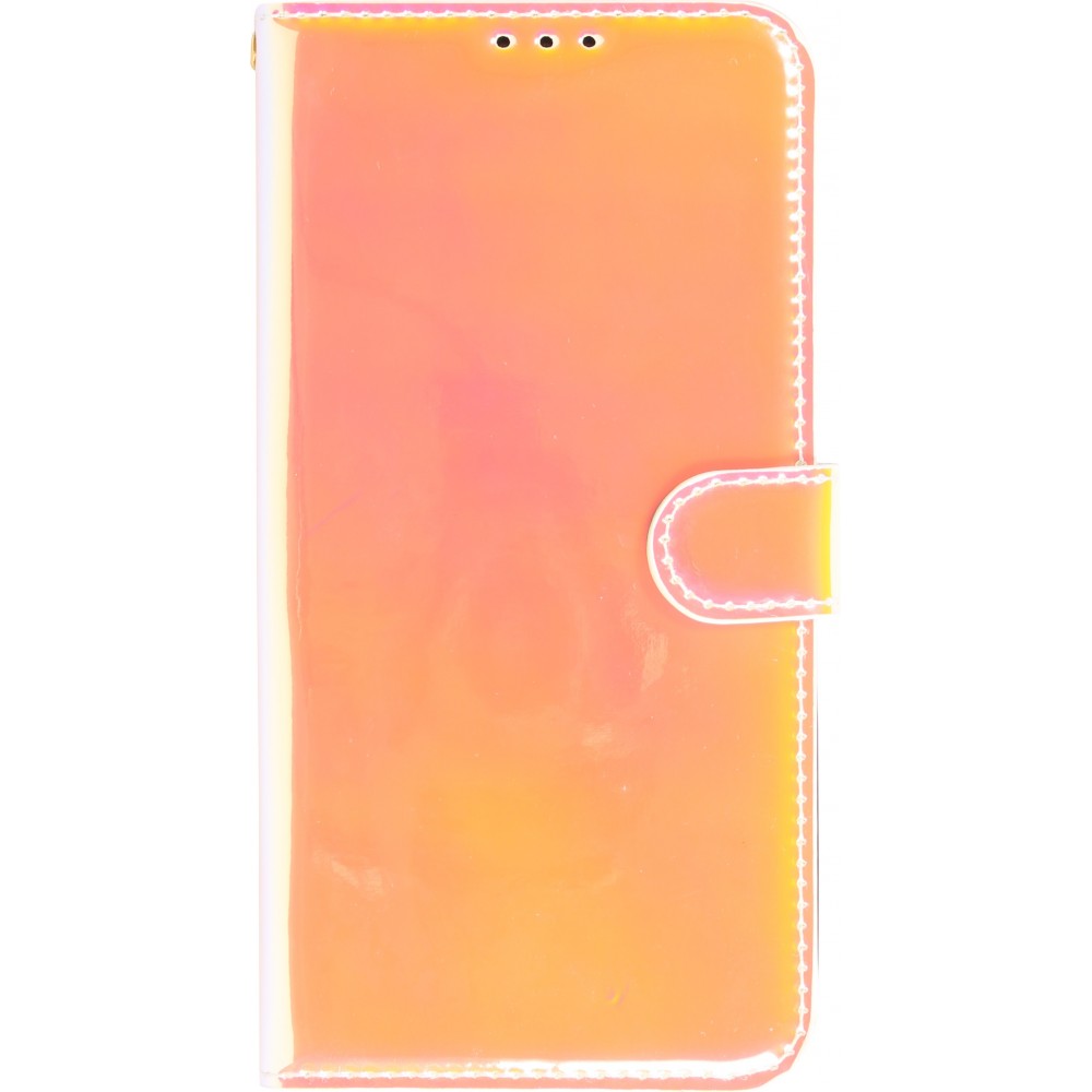 iPhone 14 Pro Max Case Hülle - Flip Glatt brilliant glänzend magische Farbe mit Schlaufe - Tequila Sunrise
