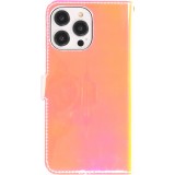 iPhone 14 Pro Max Case Hülle - Flip Glatt brilliant glänzend magische Farbe mit Schlaufe - Tequila Sunrise