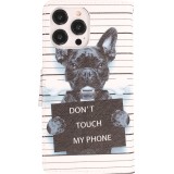 Fourre iPhone 14 Pro Max - Premium Wallet flip fermeture magnétique et porte-carte - chien arrêté - Blanc