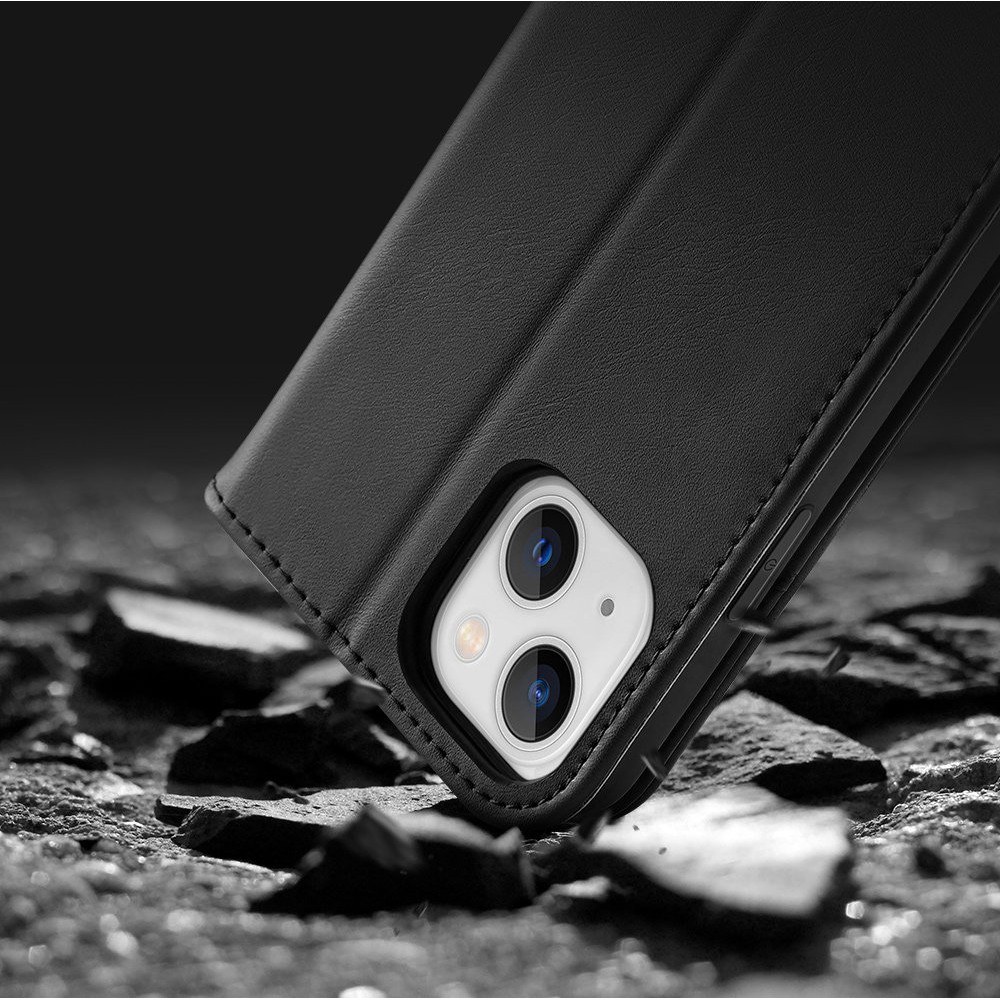 Fourre iPhone 15 - Dux Ducis Hivo RFID Flip Wallet - Noir