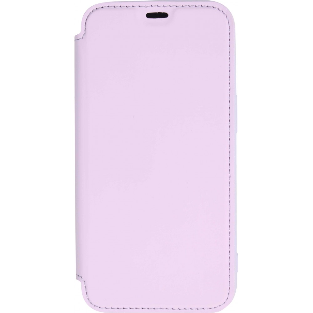 iPhone 15 Pro Case H&uuml;lle - Flip weiches Silikon mit matt glatter Oberfl&auml;che - Hellviolett