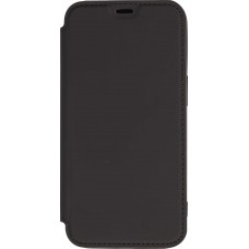 Fourre iPhone 15 Pro Max - Flip silicone souple avec surface lisse et mate - Noir