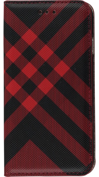 Fourre iPhone Xs Max - Flip Lines - Rouge