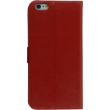 Fourre iPhone 16e - Premium Flip cuir lisse porte-cartes - Brun