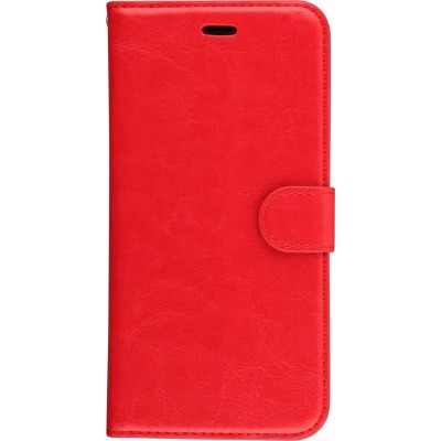 Fourre iPhone 6/6s - Premium Flip cuir lisse porte-cartes - Rouge