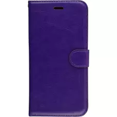 Fourre iPhone 15 Pro Max - Premium Flip cuir lisse porte-cartes - Violet