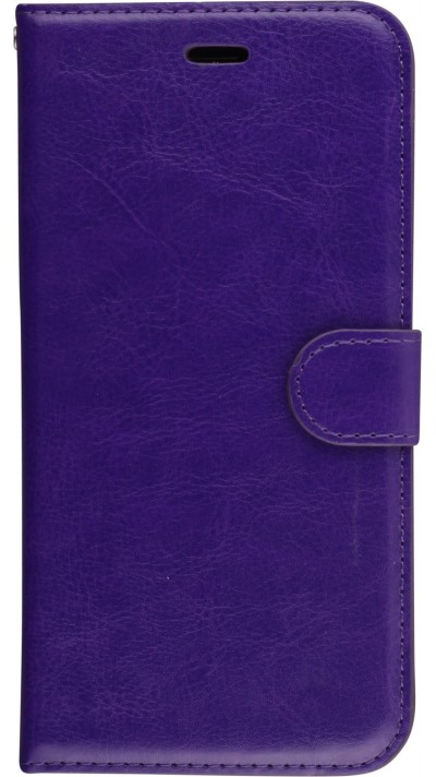 Fourre iPhone 7 / 8 / SE (2020, 2022) - Premium Flip cuir lisse porte-cartes - Violet