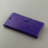 Fourre iPhone 15 Pro Max - Premium Flip cuir lisse porte-cartes - Violet