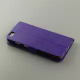 Fourre iPhone 15 Pro Max - Premium Flip cuir lisse porte-cartes - Violet
