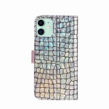 Hülle iPhone 7 / 8 / SE (2020, 2022) - Flip Croco Strass  - Rosa